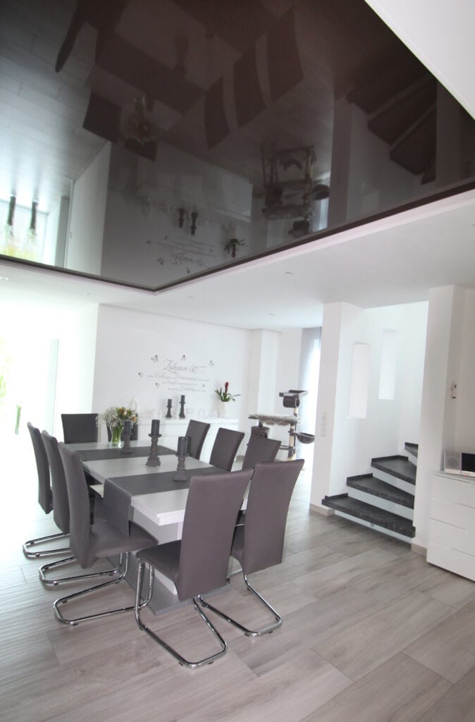 Glanz Spanndecke Braun- Bordeaux- Schwarz